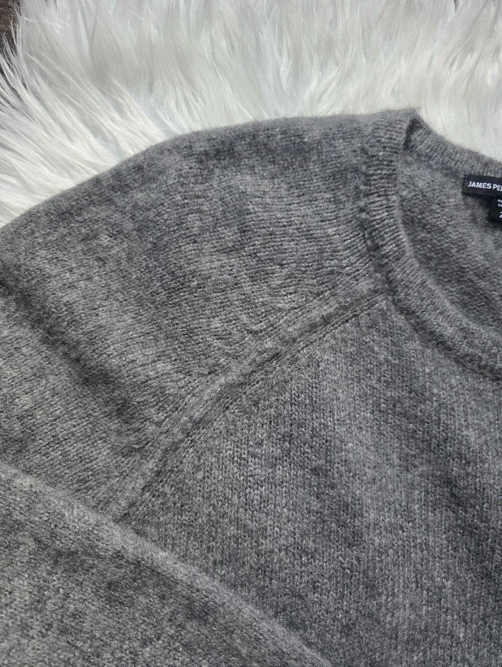 James Perse Gray Crewneck Sweater - Soft Heather Charcoal Size 2